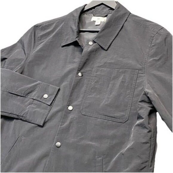 BP Nordstrom Shacket M Black Overshirt Streetwear Layering Fall Winter New - Picture 2 of 16